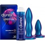 Pack Durex Anal Butt Plug Set de Juguetes Sexuales + Lubricante Play Original 50 ml + Perfect Connection 12