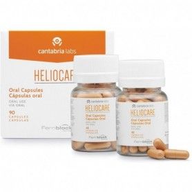 Cápsulas orales Heliocare para exposición solar bronceado natural 90 Cápsulas - Cantabria Labs